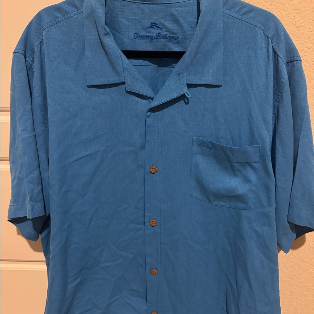 Tommy Bahama Blue Relaxed Fit Casual Shirt